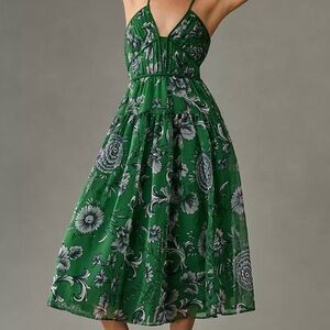 ** Anthro V Neck Floral Dress **